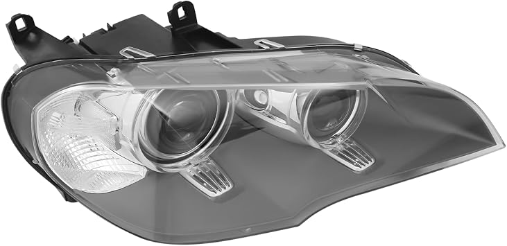 Front HID Headlight Right Side for 2011-2013 BMW X5 w/HID AFS Headlight Model Passenger Head Lights Lamp Direct Replacement Headlamps Assy Set Assembly