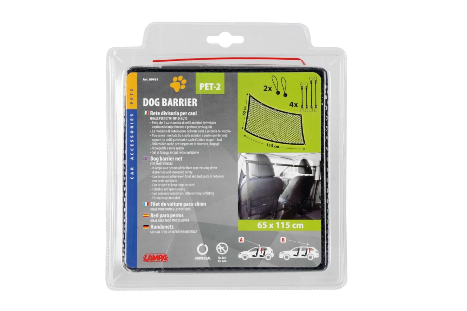 LAMPA 60461 Rete per cane nero