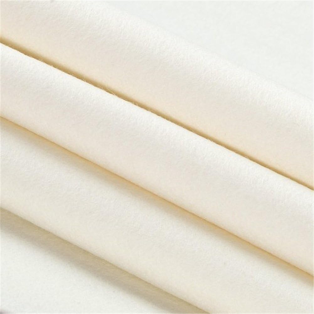 Thick Wool Felt Fabric Sheet,Designer Wool Felt by The Yard,3mm and 5mm Thicknesses (White, 3 mm)