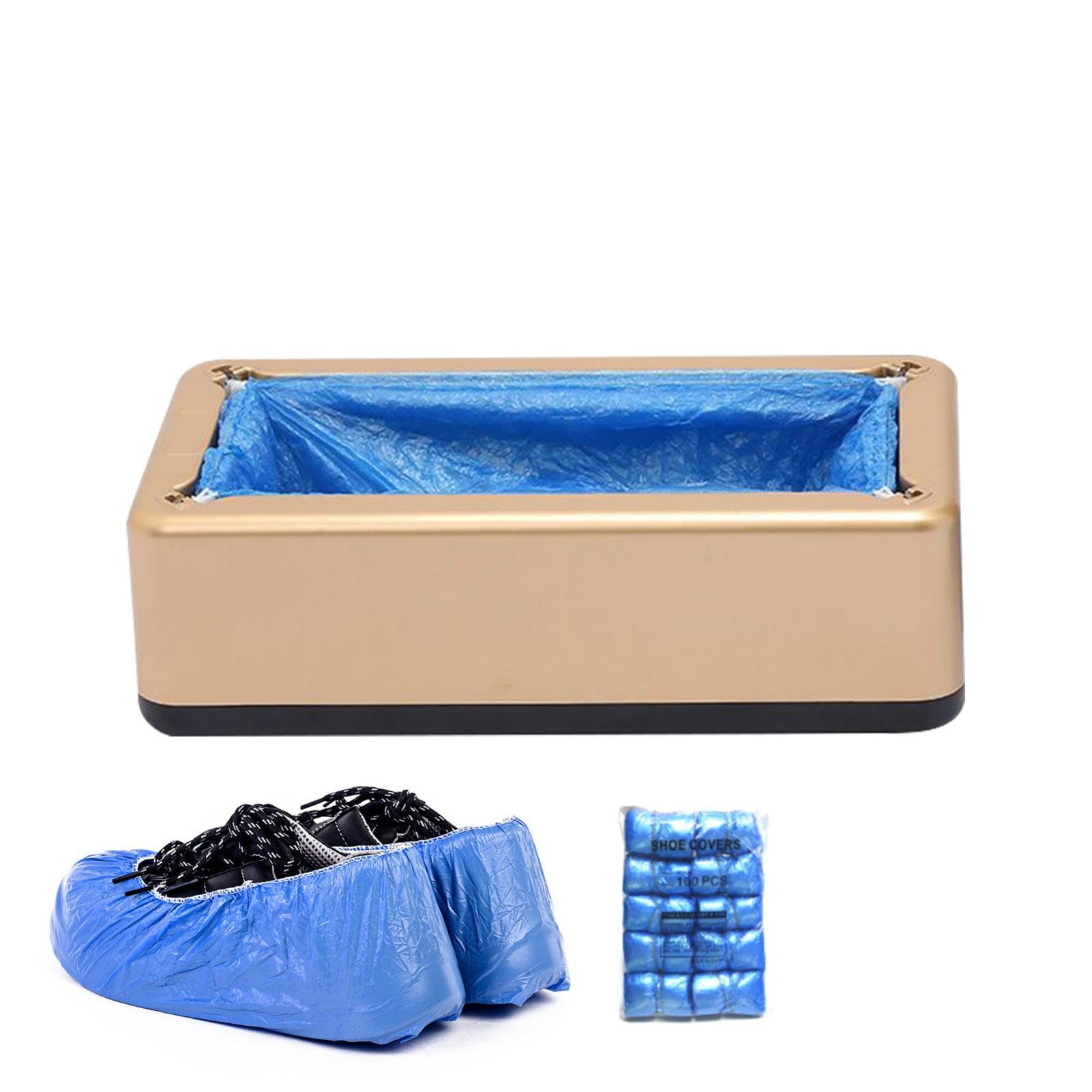 Dispensador de para zapatos, impermeable, a prueba de polvo | juego de máquina de cubierta de zapatos, juego de máquina de cubierta automática portátil con 100 para zapatos, sin