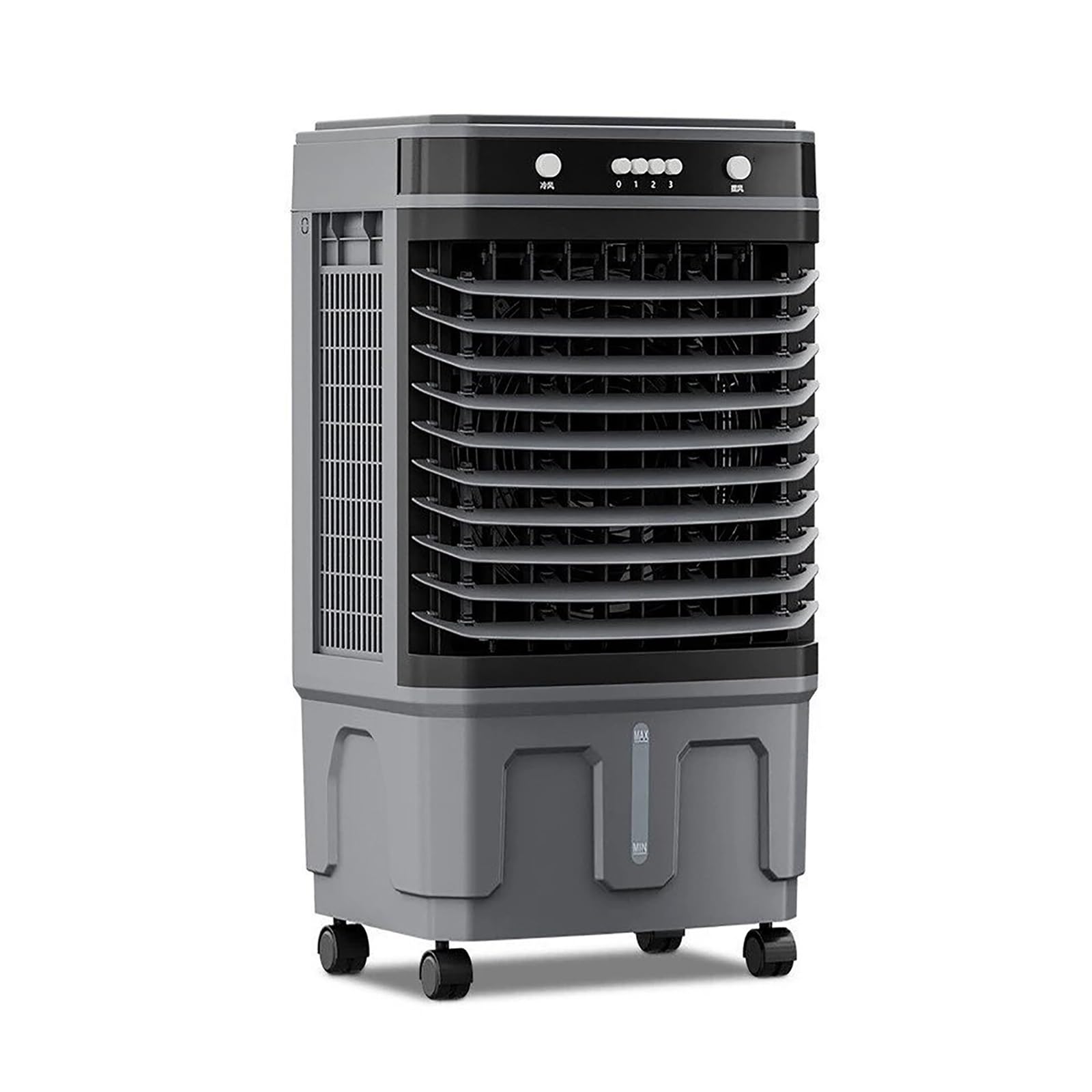 LRZPTDYU 80W Evaporative Air Cooler, 3-Speed Swamp Cooler with 120° Oscillation, Large Water Tank & Knob Control for Indoor & Outdoor Use
