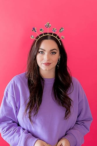 Miniatura 2 de MOLOCH Diadema de Mardi Gras con purpurina, máscara de corona de flor de lis, diadema de carnaval, accesorio para el cabello, regalos