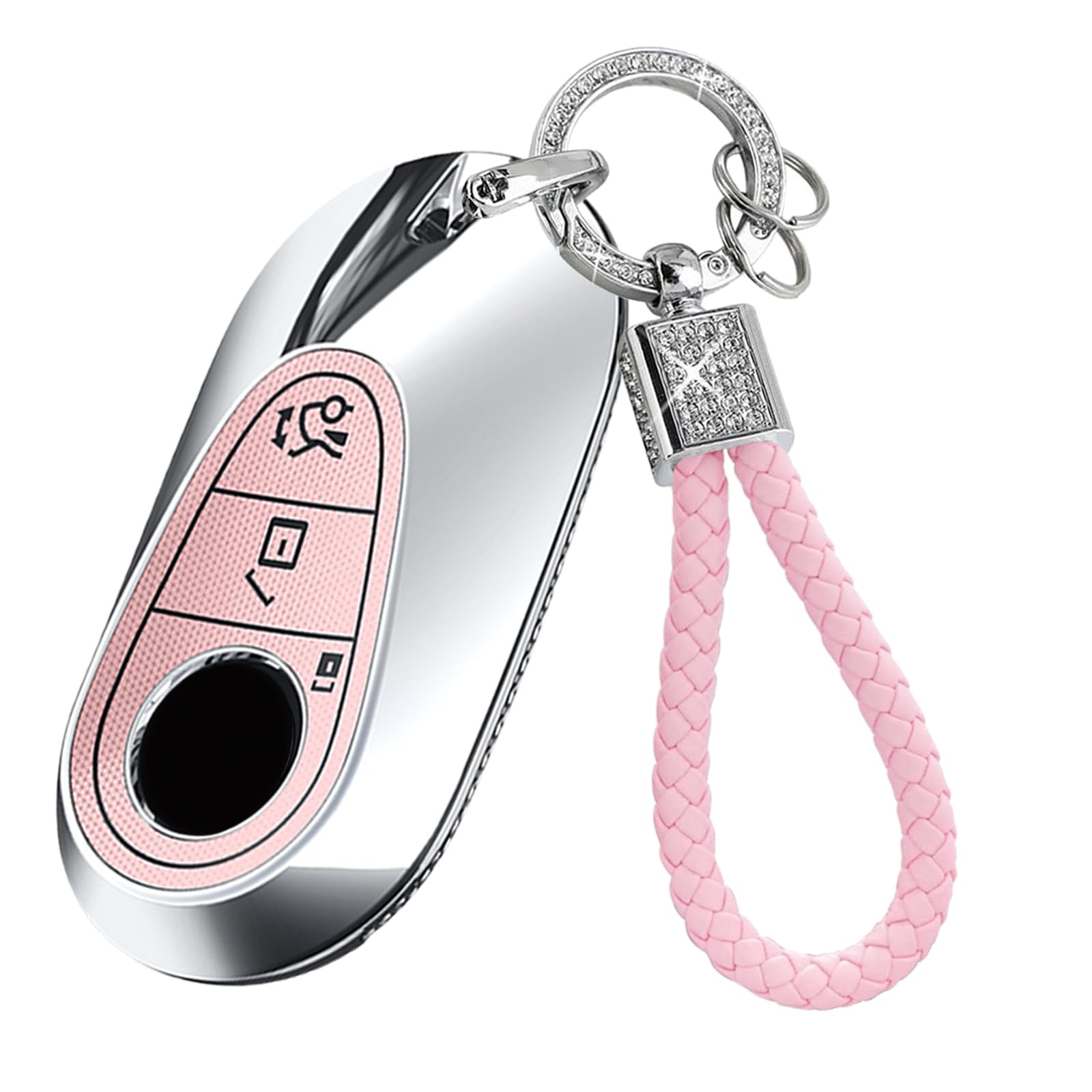 Ysbxitu Key Fob Cover Compatible with Mercedes S G E C-Class, W223 S350 S400,Key Protective Cover,Decorative protection