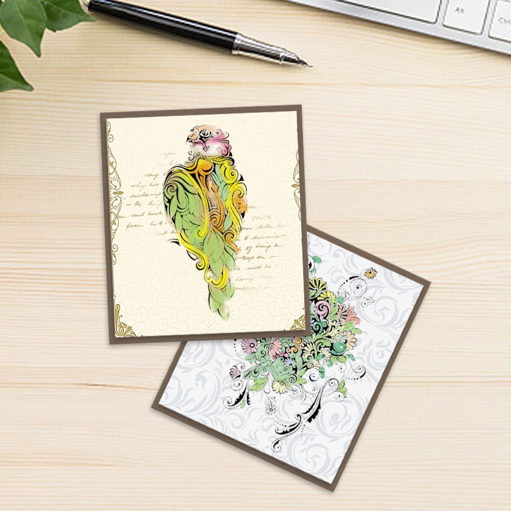 Amazon.co.jp: Estivaux 曼荼羅 花 鳥 クリアスタンプ カード作成と