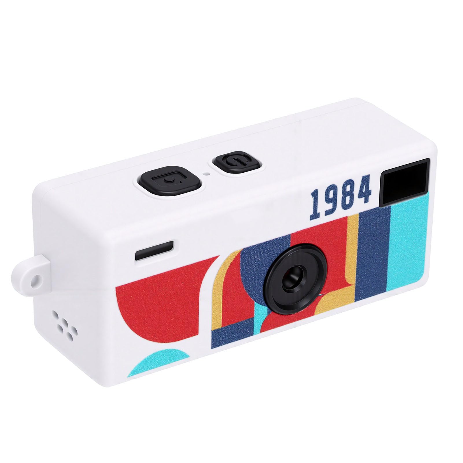 LICAEVEY Portable Digital Camera, 1080P Retro CCD Camera with 0.96 Inch Screen Fill Light, Detachable Keychain for Travel Students (White)-picture-15