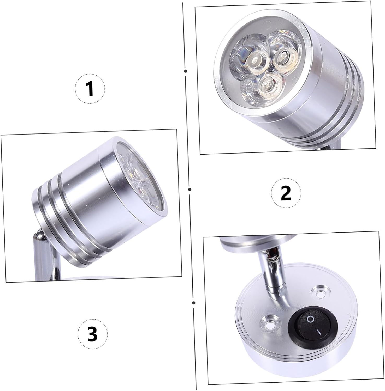 1pc Aluminum Led Ceiling Light for Rv and Boat Warm Efficient Wall Lamp for Indoor Use Campers Wardrobes and Kitchens
