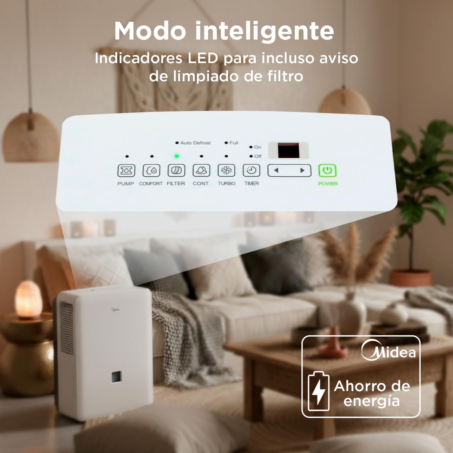 MIDEA Przemysłowy osuszacz powietrza o dużej pojemności 50 l do wilgotności wewnątrz do 112 m2 / 300 m3 - Osuszacze wilgoci duże przestrzenie z wyjmowanym zbiornikiem - demufier energooszczędny
