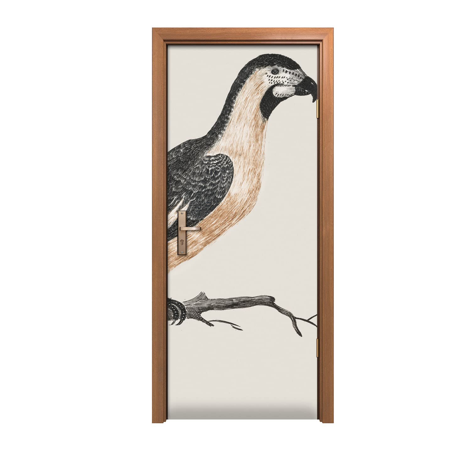 Autocollant de porte 80x200cm Branche d'oiseaux Décoration Murale Coloray