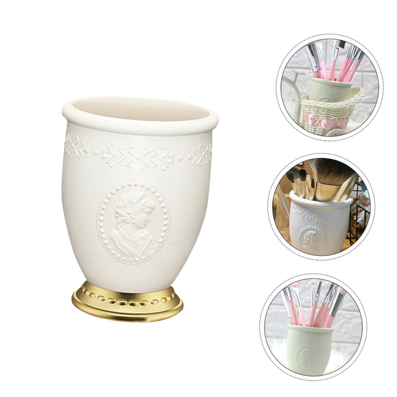 jojofuny 3 Pièces Porte Pinceaux de Maquillage Organisateur de Bureau et École Support de Rangement pour Accessoires et Fournitures de Bureau