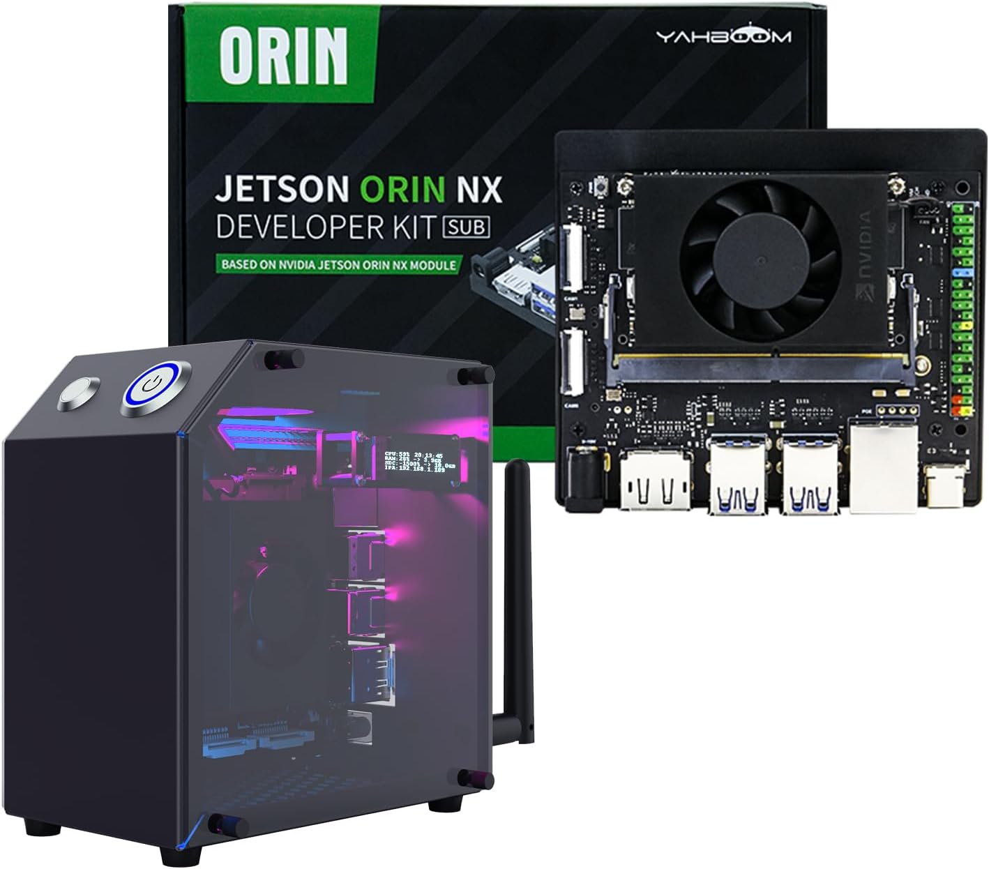 Yahboom Jetson Orin NX 8GB Basic Kit and Jetson Cube Case Core Module Ubuntu 20.04 System