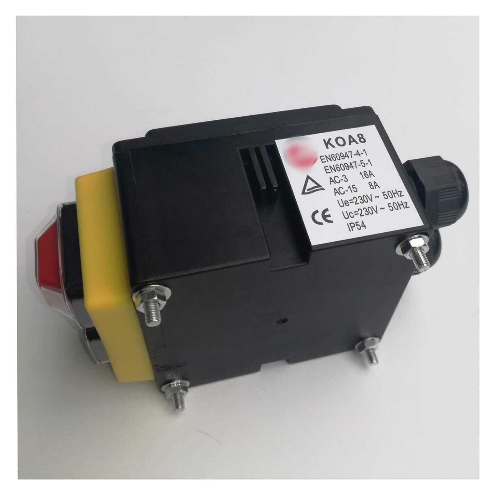 Interruptor de botón, interruptor de encendido, interruptores de botón magnéticos industriales, interruptor de seguridad de parada de emergencia for equipos eléctricos, máquina 230V 16(8) A KOA8