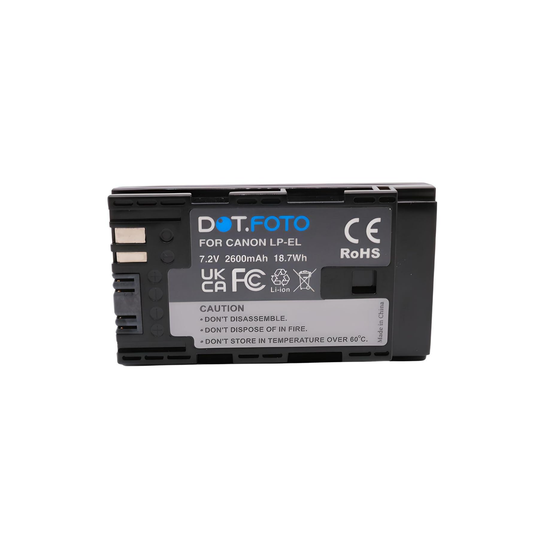 LP-EL Premium 7.2v / 2600mAh Batterie Rechargeable pour Canon Speedlite EL-1, EL-5 flashgun
