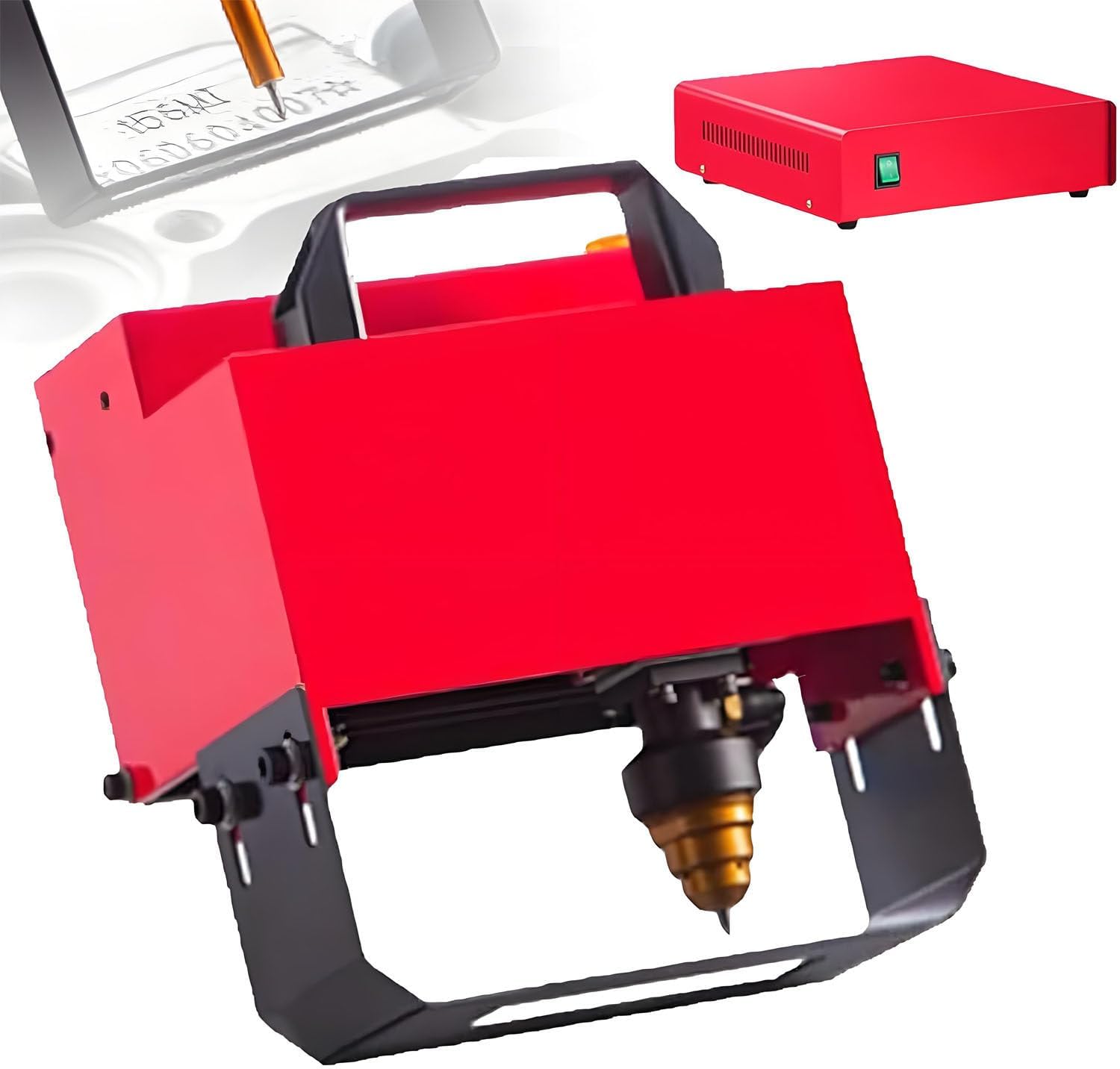 Portable Pneumatic Dot Peen Marking Machine - Digital Control for Letters, Serial Numbers, VIN Code, Date & Graphics - Adjustable Depth, Heavy-Duty Metal Design