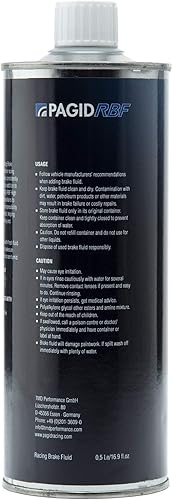 Miniatura 10 de Pagid RBF Racing - Líquido de frenos  Latas de metal de 0.5 litros16.9 onzas líquidas  Funcionamiento de alta temperatura con excelente viscosidad y