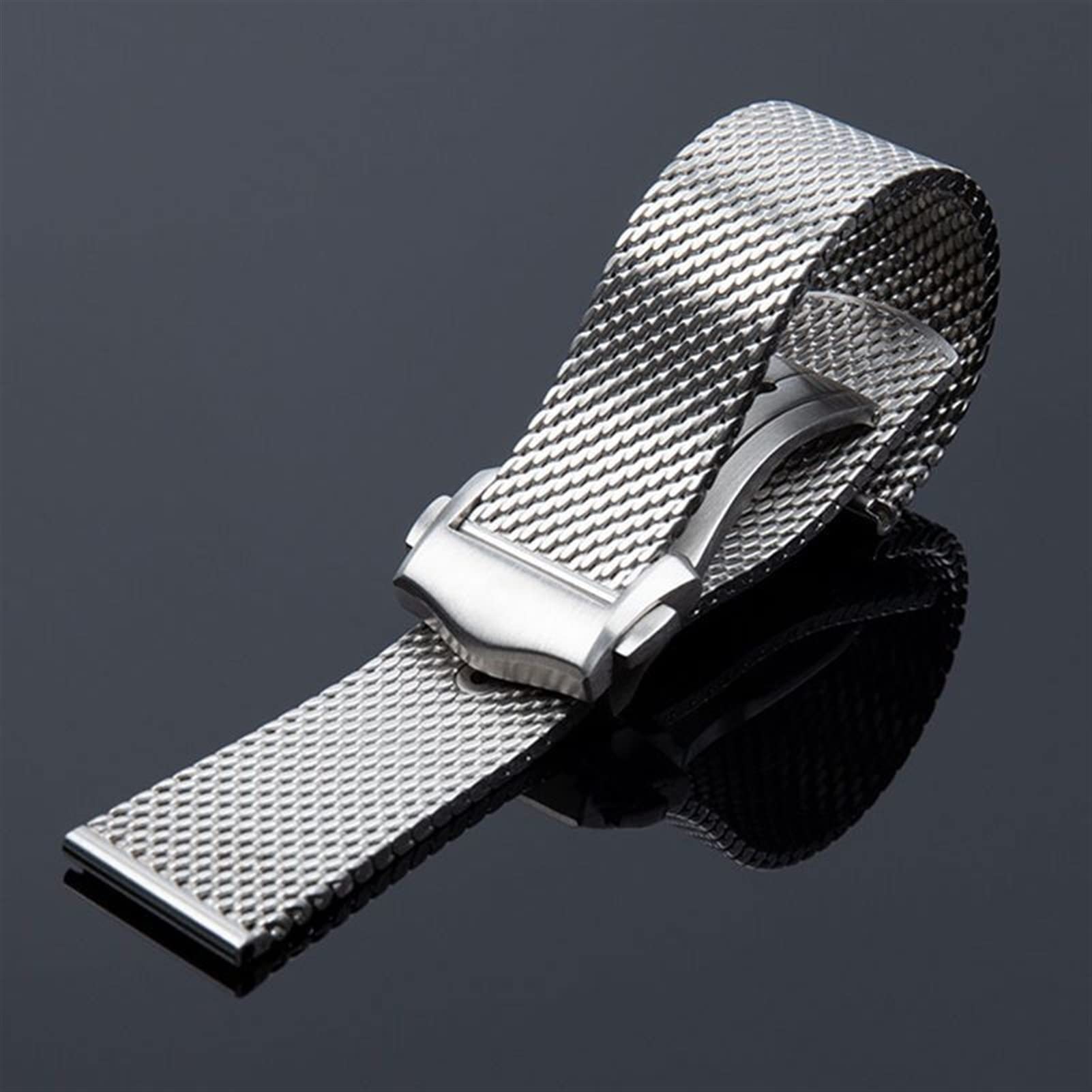Titan-Stahl-Armband 20 mm für Omega 007 Seamaster Diver 300 Uhrenarmband, Ersatz für Milanaise-Armband