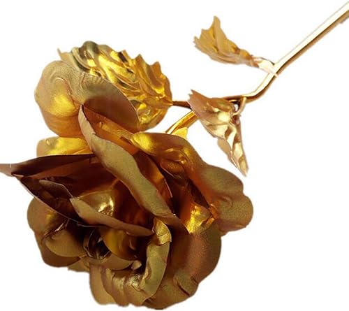 Miniatura 4 de Rosa artificial de lámina de oro de 24 quilates con caja de regalo de lujo y soporte de amor, el mejor regalo para el día de San Valentín, día de la