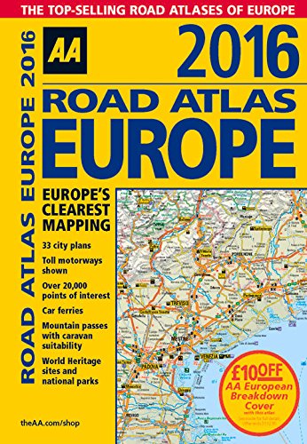 Aa Road Atlas Europe 2016