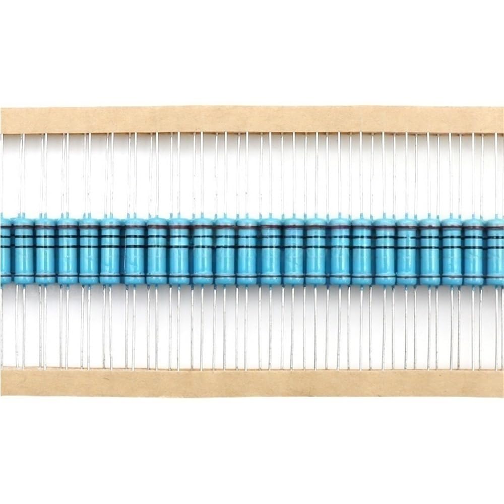 Poqax One Color 100Pcs Precision Metal Film Electronic Resistor 1R-4.7M Ohm, 2W Five-Color Ring Power Resistors(16K)