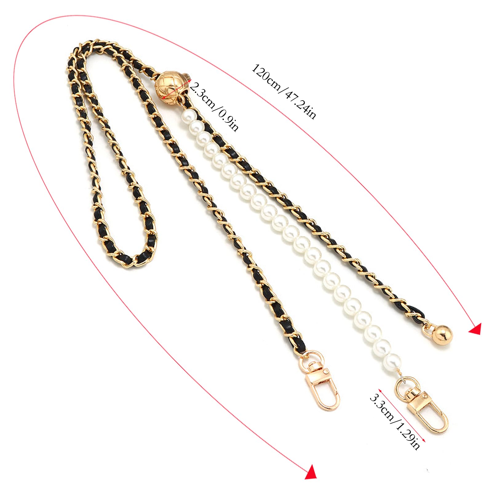 Lot De 2 Chaînes De Sac - 120 Cm - Chaîne De Transport - Chaîne En Métal - Sangle D