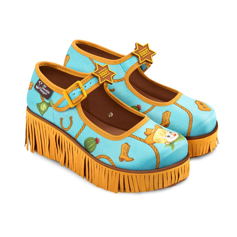 Hot Chocolate Design Chocolaticas Funky Canvas Women's Mary Jane Flat Shoes — view 27
