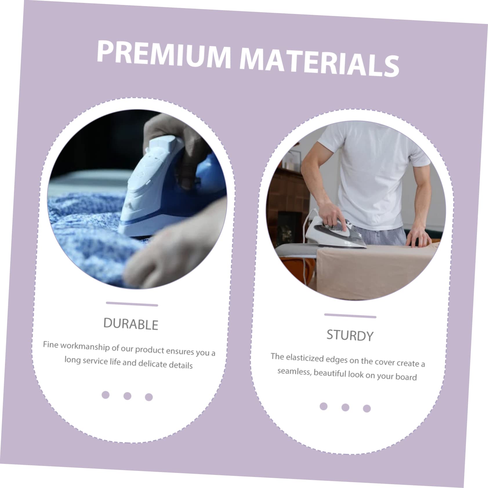 GALPADA Printed Ironing Board Cover Marble Design Wide Ironing Board Protector