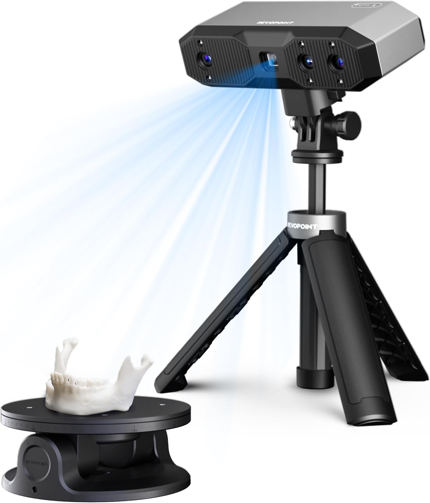 Revopoint Mini 2 Handheld 3D Scanner for 3D Printing, 0.02 mm Precision, 16 fps Fast Scanning, Industrial Blue Light, Portable Colour 3D Model Scanner for Dental, Jewellery & Small Objects (Advanced)