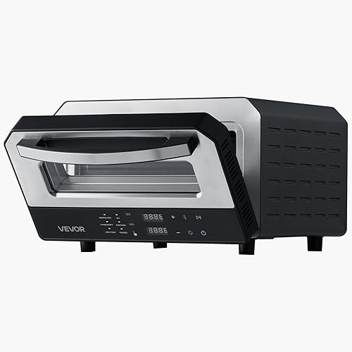 Miniatura 10 de VEVOR Horno eléctrico para pizza, máquina inteligente para hacer pizzas para interiores con 5 preajustes, olla de pizza de encimera de 12 pulgadas