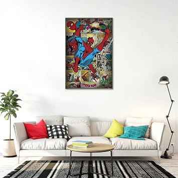 Spider-Man - Marvel Comics Poster (Retro Style - Comic Scenes Montage) (Size: 24 x 36)