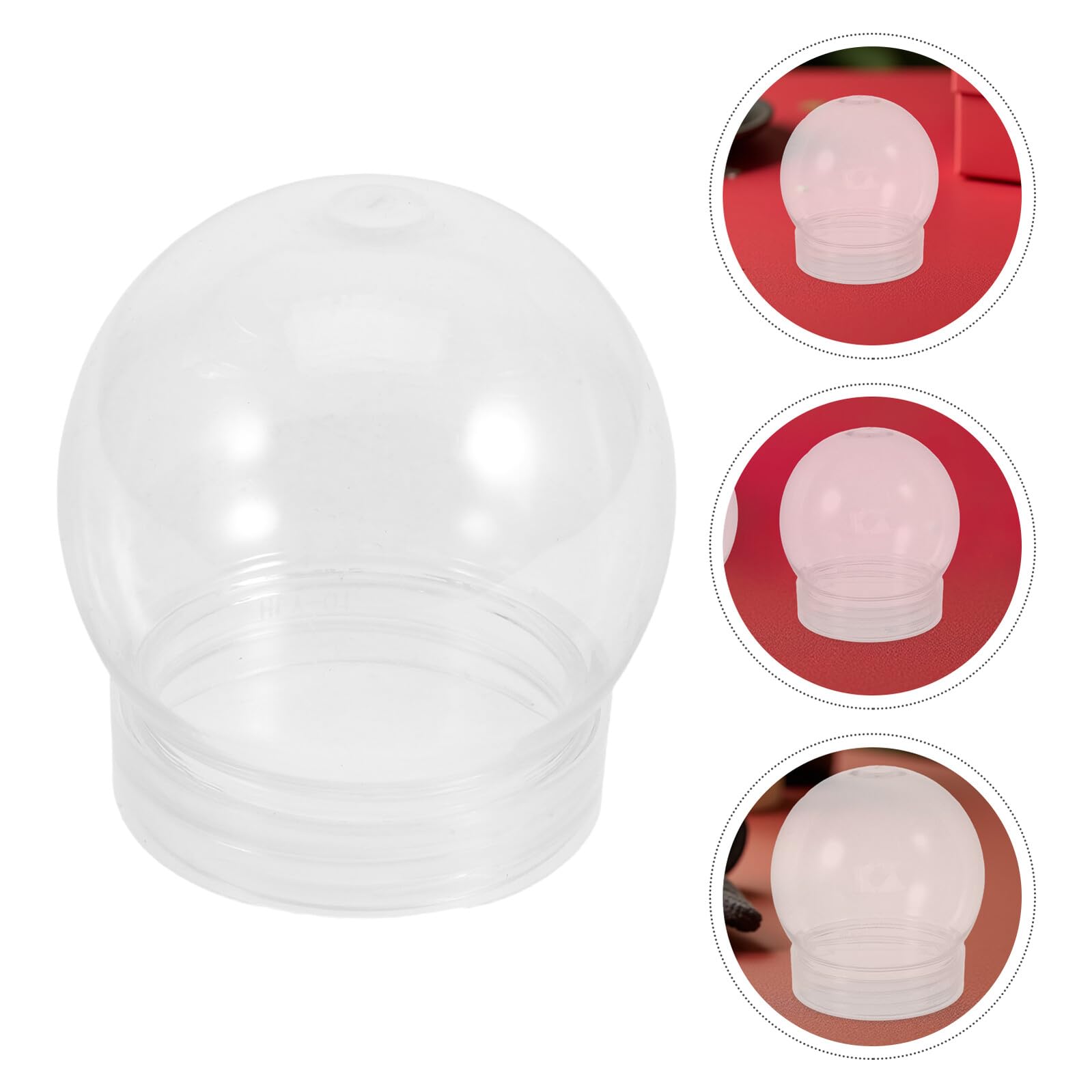 Veemoon Lot de 24 Boules à Neige en Plastique Transparent 150 ML Sphères Soi-Même pour Loisirs Créatifs Fournitures DIY pour Décoration de Noël