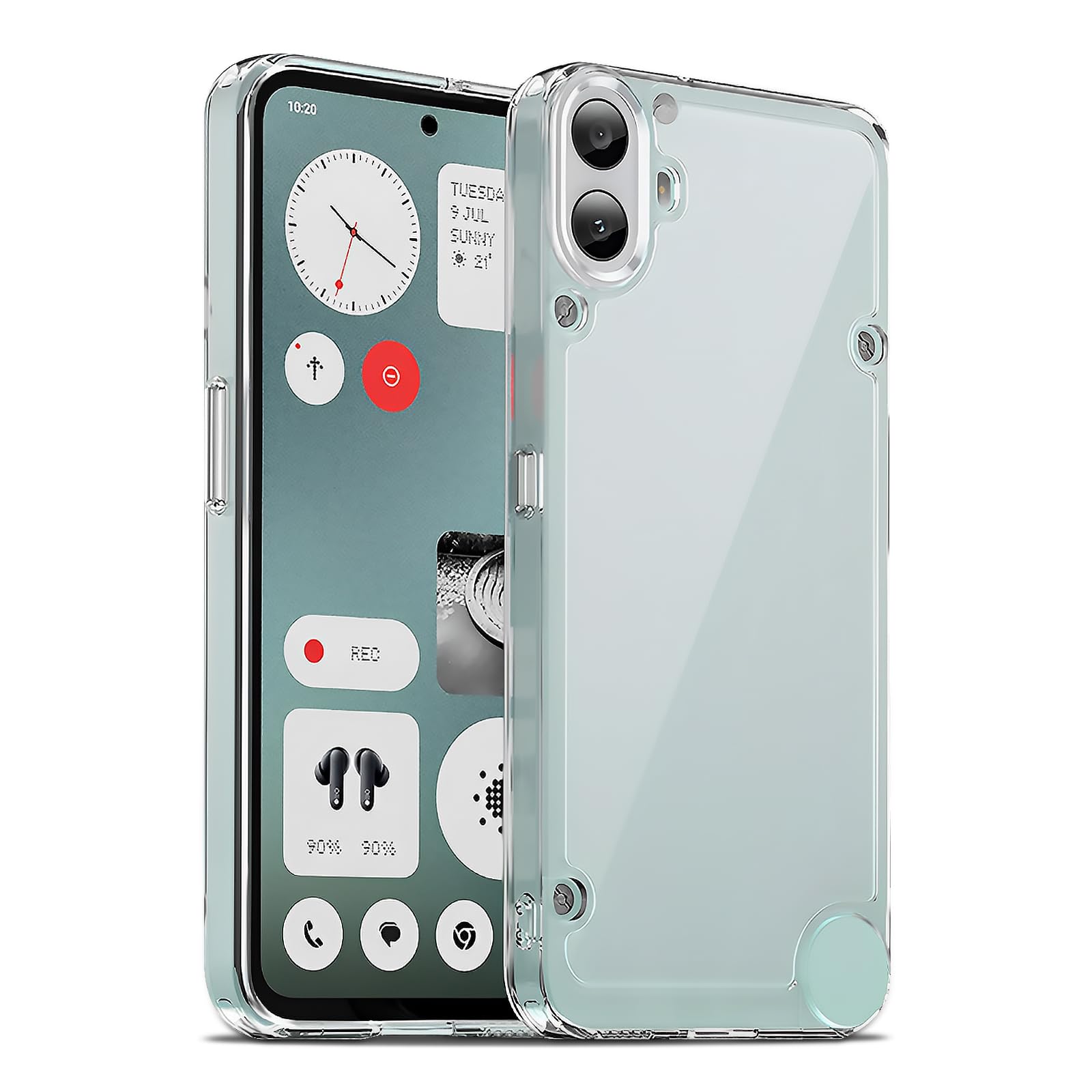 Liisooka Case for Nothing CMF Phone 1, Military Grade Drop Protection Phone Case, Yellowing Resistant, Anti-Scratch Hard PC Back, Shockproof Hard Ultra-Thin Protective Cover, Clear