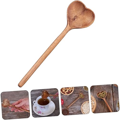 Miniatura 6 de KICHOUSE Cucharas grandes Cuchara de servir Cuchara de cocina Utensilios de cocina Cucharas de bebida Cucharas de madera Cuchara de amor Cucharas de