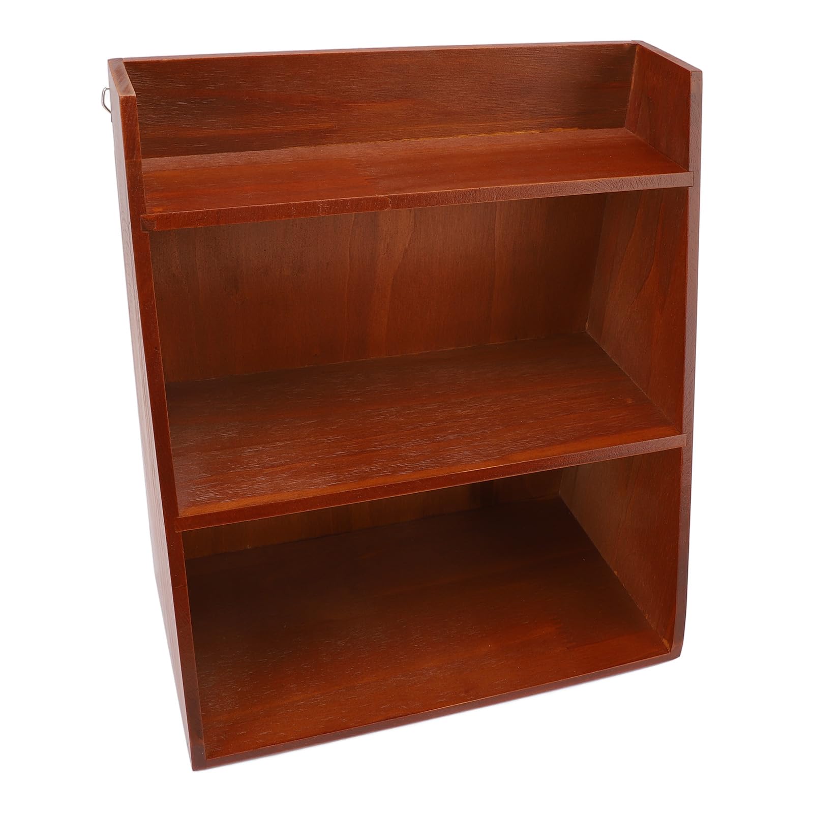 Drewniany Vintage Organizer na Biurko do Kosmetyków i Akcesoriów,