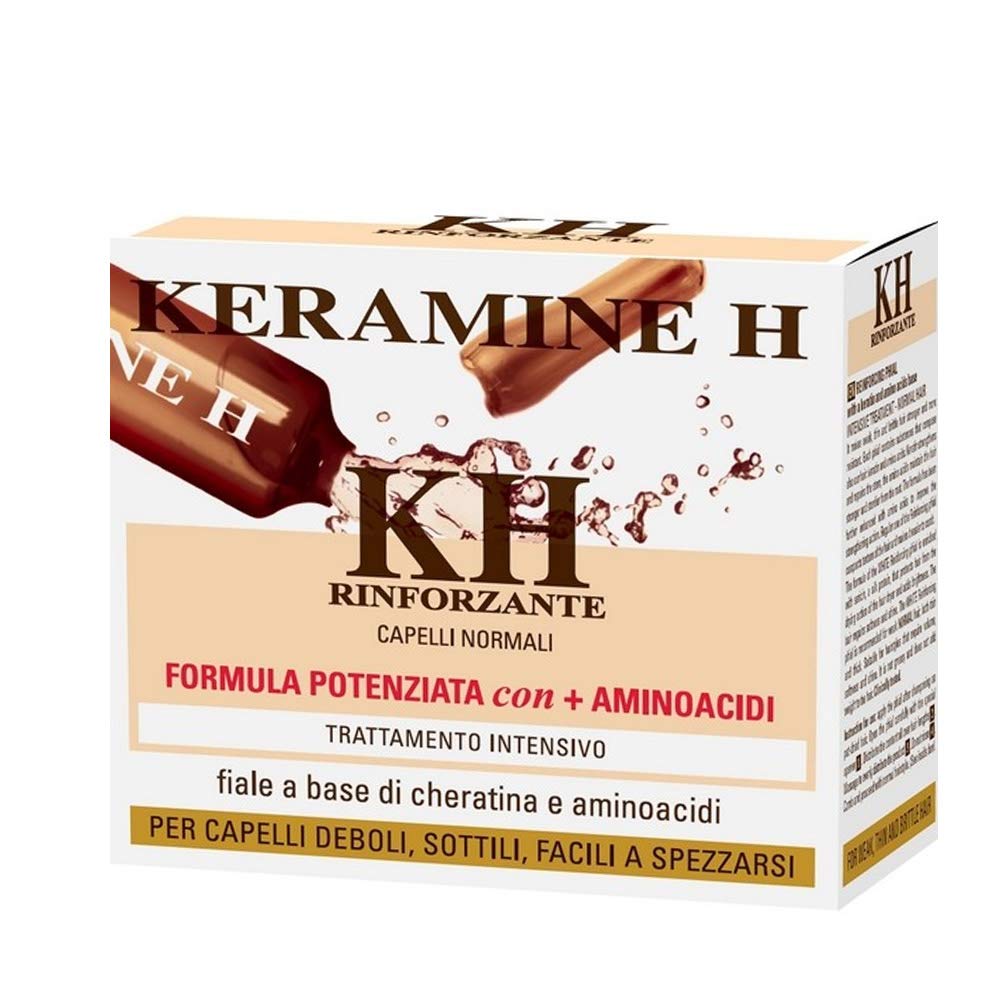 Keramine H Kh Rinforzante Ampułki z Witaminami i Keratyną do Włosów, Bezbarwny, 10 x 10 ml