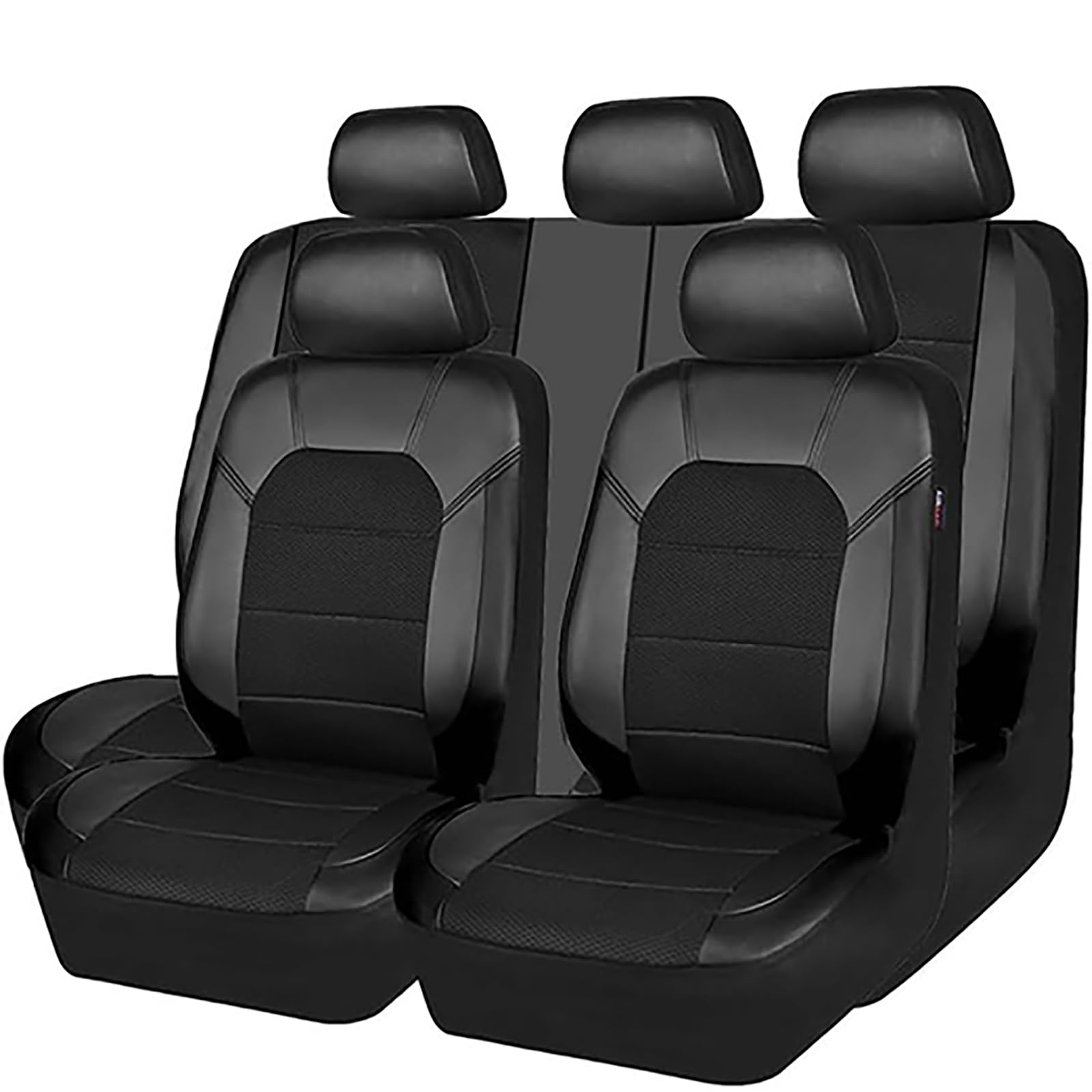 Njfoeudt A/Black Cr Set Cover Sets For Ki Stonic Yb / Kx1 2018-2025, Full Set Lether Set Cushion Nd Hedrest Covers Nonslip Front Rer Set Set Covers Protectors Wterproof Interior Ccessories
