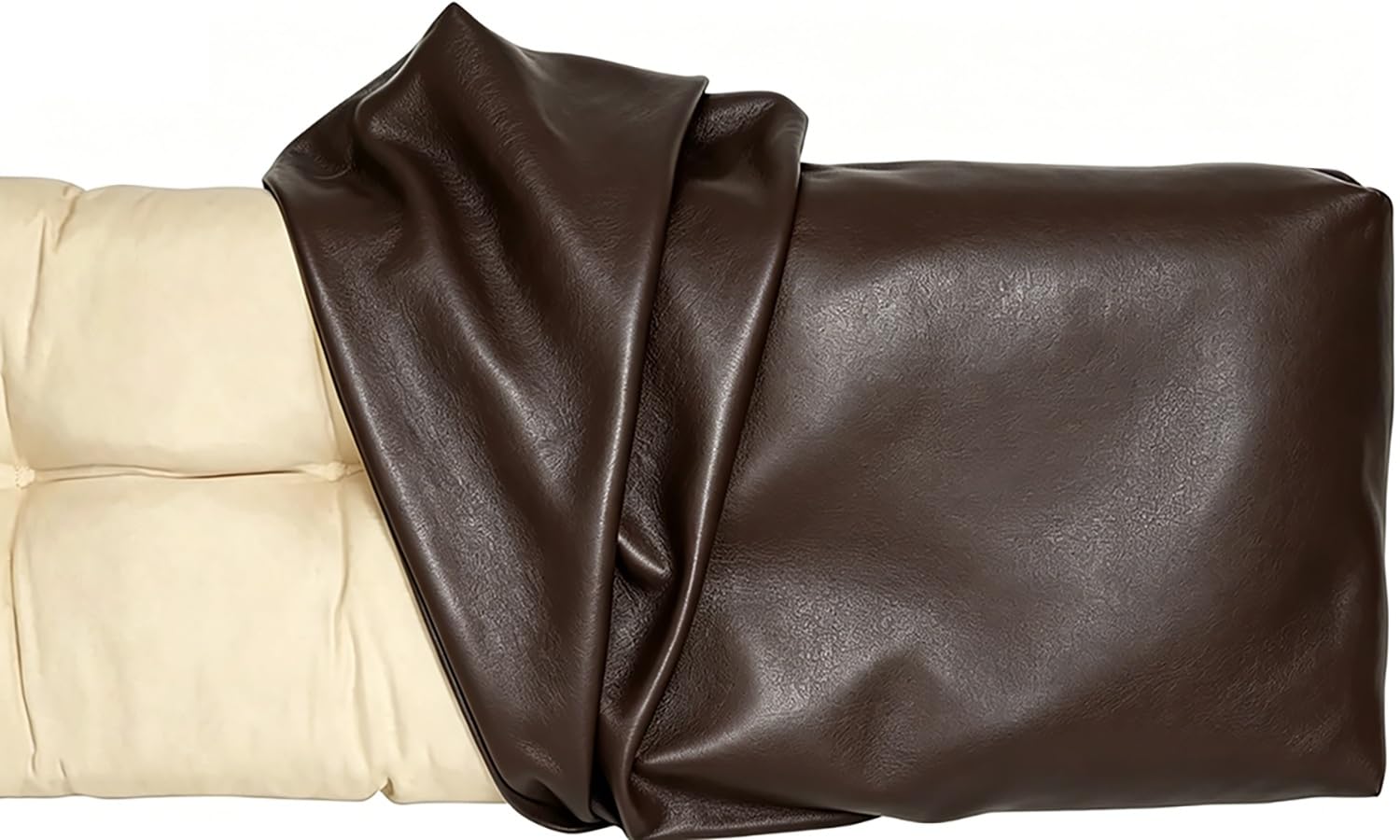 Funda de Cojín Repuesto para Banco,Cuero Sintético Impermeable,Antideslizante,Funda de Cojín Lavable y Desmontable, para Interiores Y Exteriores Silla De Banco Comedor Cocina(Café,160x50x5cm)