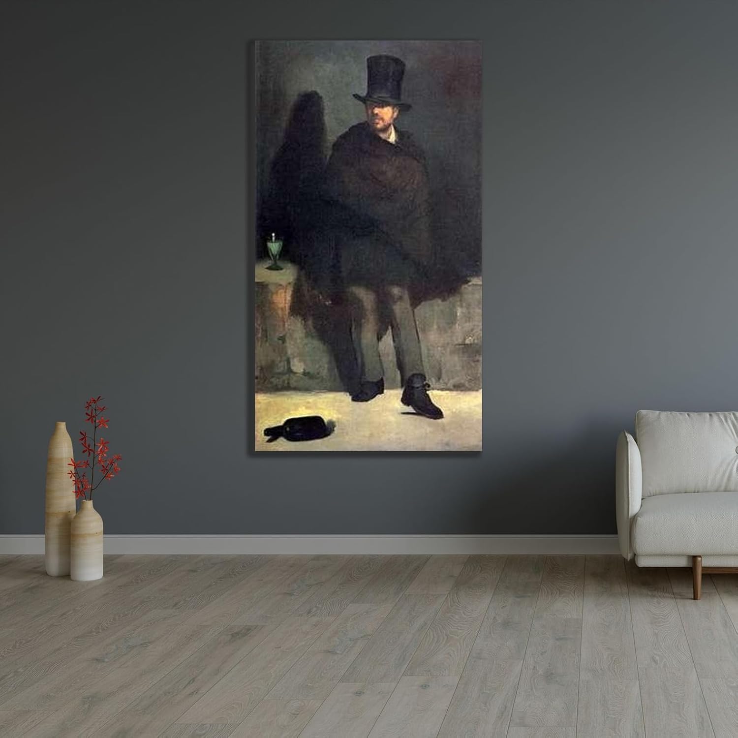 ArtDirect The Absinthe Drinker Unframed Art Print Giclee Poster by Manet, Edouard - Ready for Framing with Customization Sizes 6x10, 8x14, 11x20, 20x36, 27x48, and 33x60 Inches