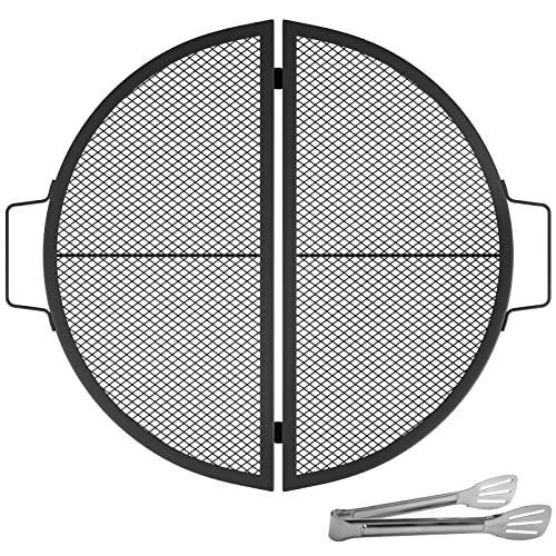 Vevor Fire Pit Cooking Grate 22 Inch, Foldable Round Cooking Grill Grates,Heavy Duty X-Marks Bbq Grill With Portable Handle & Support Wire For Outdoor Campfire Party & Gathering #TOP1