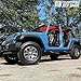 Coverspec JK Sun Shade Top Compatible with Jeep Wrangler 4 Door 2007 to 2018 Sunshade Sunroof Bikini Cover Blocks UV Wind Noise Cherry Red Mesh for Front and Rear 2 pcs