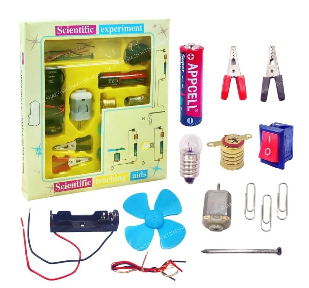 SHAKTISM Science School Projects Experiment Kits Fan Light Bulb and Motor Electric Circuit Physics Practice Science Learning Skills Teaching Materials (Set of 10Pcs) (B0CMMWVVMJ) Amazon Price History, Amazon Price Tracker