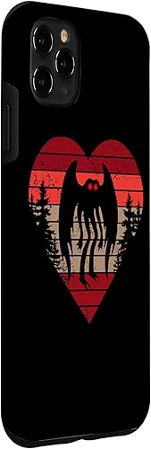 Miniatura 3 de Funda para iPhone 11 Pro Max Vintage Mothman Heart Día de San Valentín Mothman Cryptid Believe