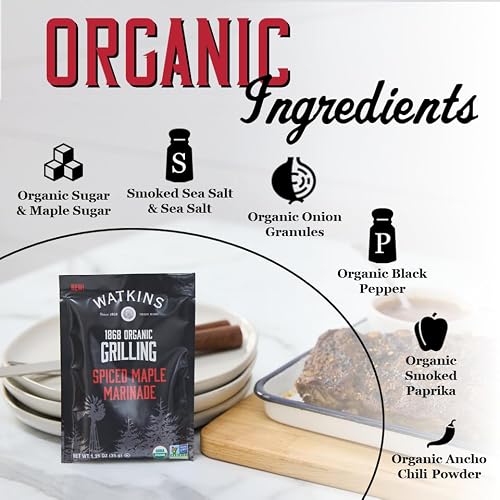 Watkins Organic Grilling Spiced Maple Marinade, 1.25 Oz Each, 12 Count (Pack Of 1) #TOP3