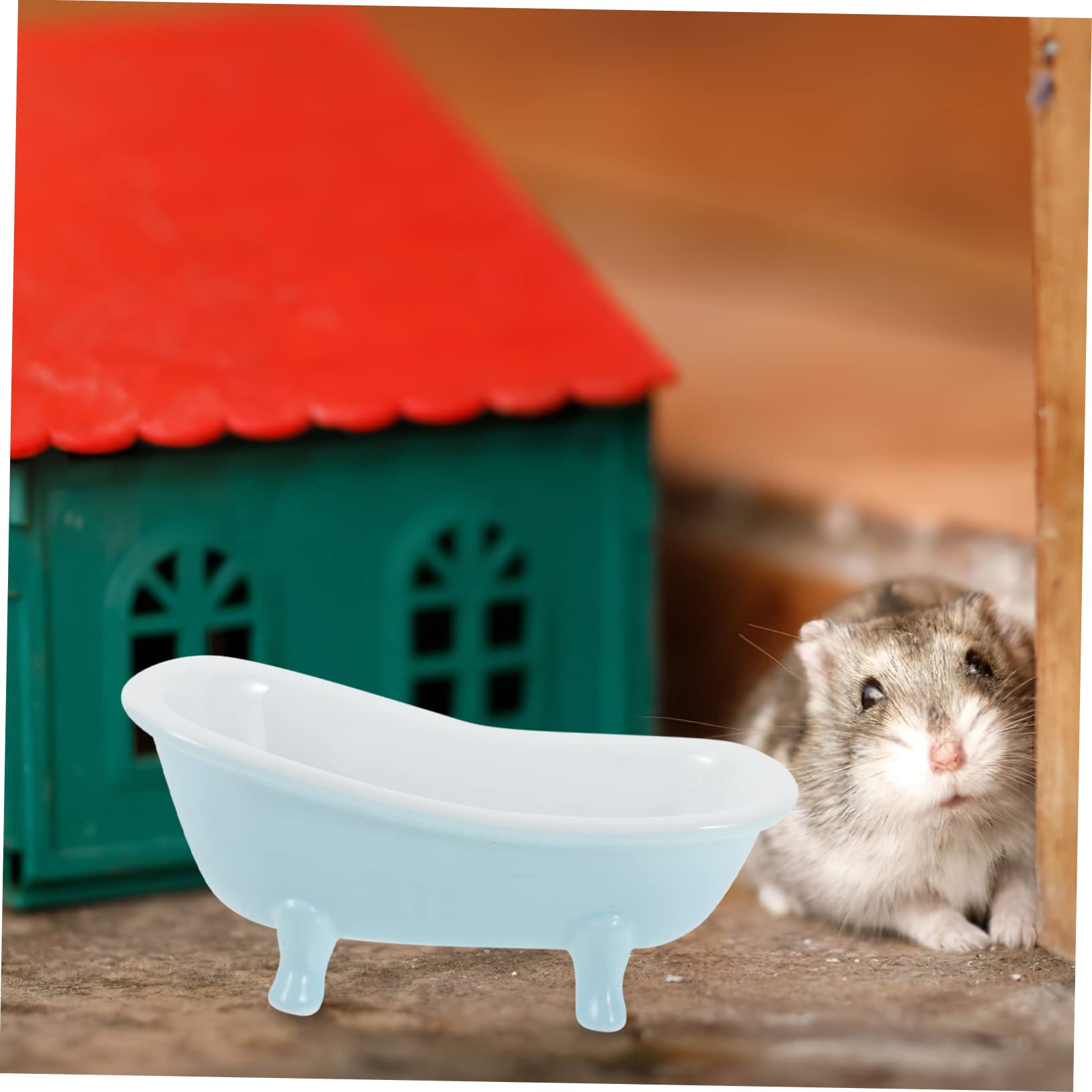 VICASKY Daily Hamster Bathroom Ceramic Bath Tub for Small Pets Delicate Chinchilla Bathtub Accessory Easy to Clean Smooth Surface for Hamsters and Rats