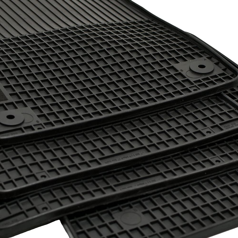 Edition Gummimatten Gummifußmatten geeignet für FIAT 500 + FIAT 500 Cabrio Elektro ab Baujahr 2020-10/2025 schwarz