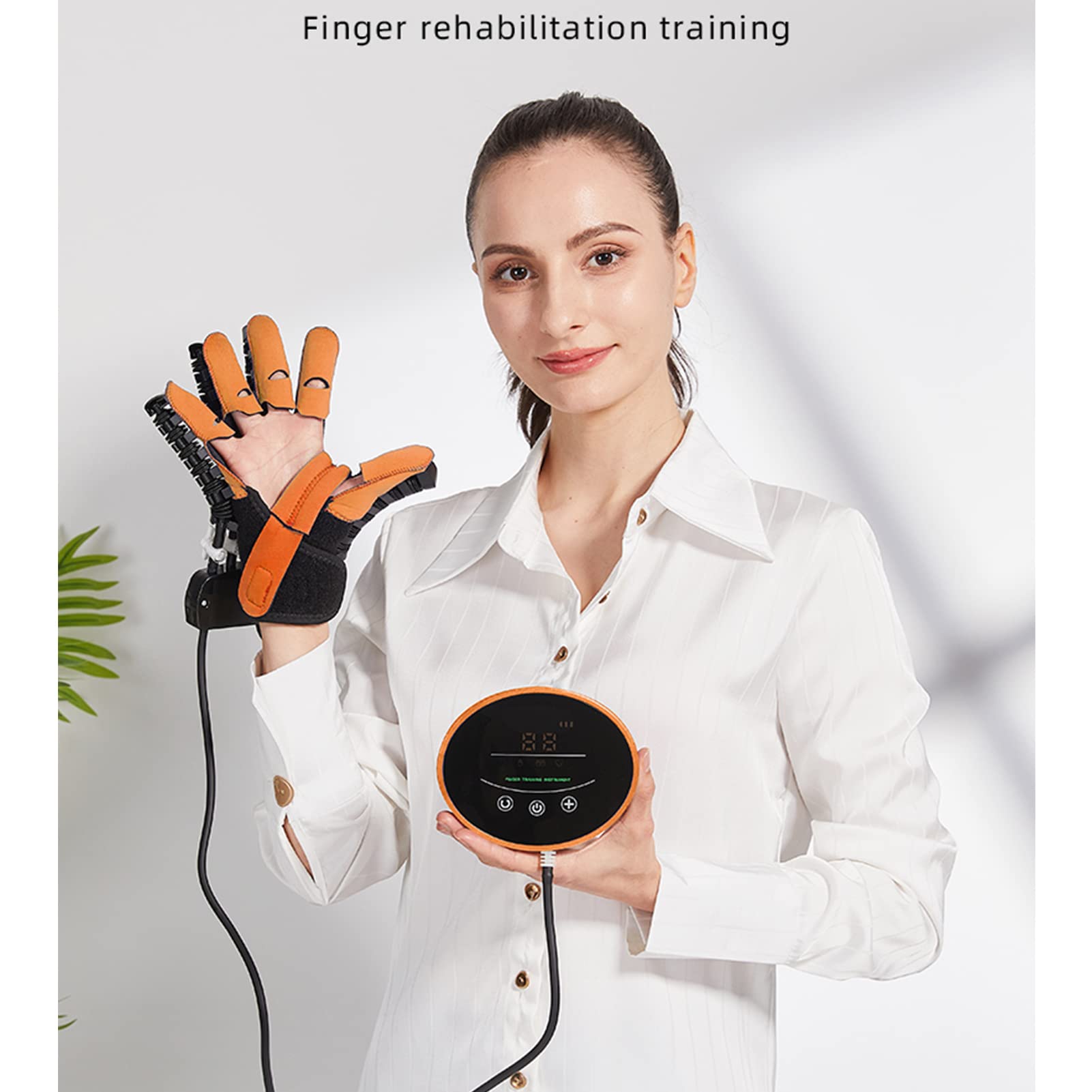 Dispositivo Eléctrico De Entrenamiento De Dedos Y Manos, Guantes Robóticos De Rehabilitación, para Entrenar La Corrección De Flexión De Dedos Y El Ejercicio De Estiramiento De Dedos En Pacientes