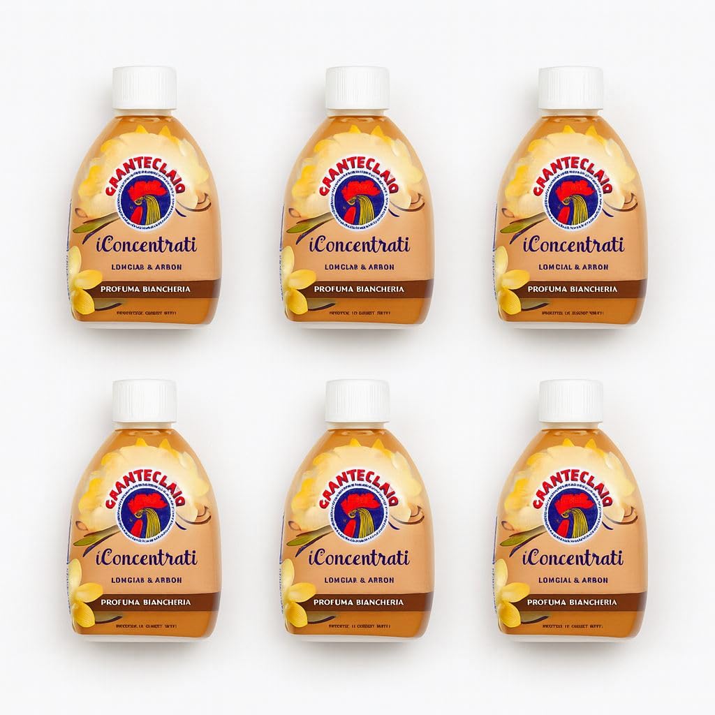 Detergente Concentrato Profuma Biancheria e Bucato, 5 Fragranze Premium, set da 3 o da 6, per Lavatrice e Lavaggio a Mano (x6, Vaniglia e Argan)