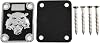 Electric Guitar Neck Backing Plate, 1 Piece Metal Strength Connect Board for ST Style Guitars Reinforced Neck Joint Stability Construction for Musicians and LuthiersSilverB