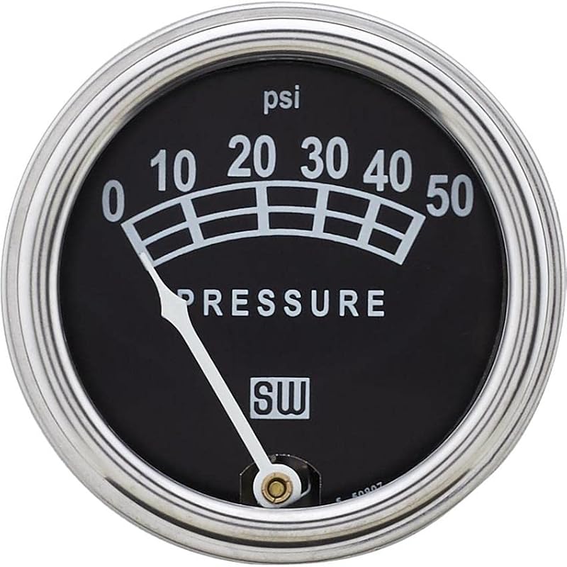 Manômetro de pressão do óleo Stewart Warner 82207 mecânico 0–50 PSI – 1 unidade