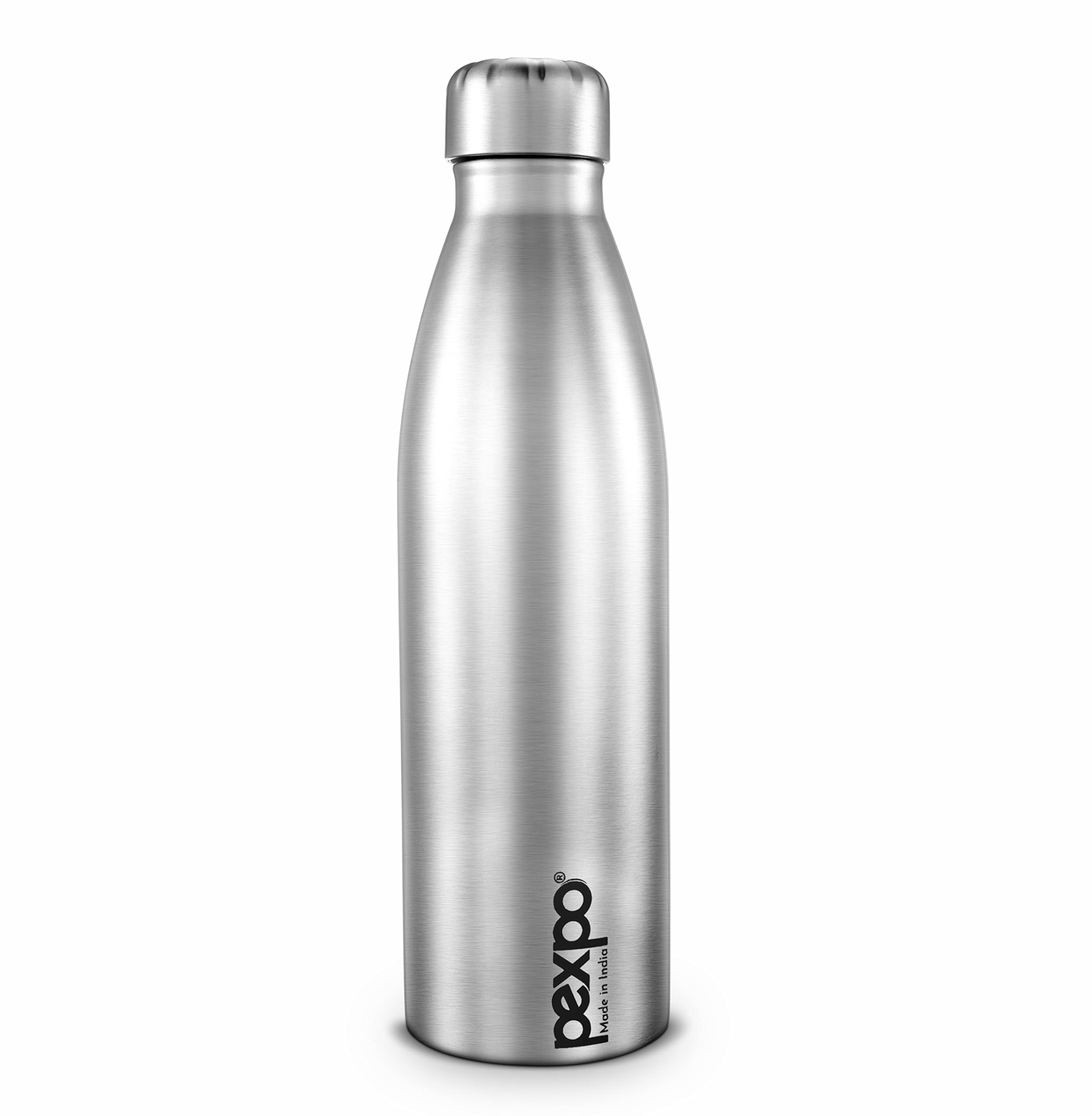 Pexpo Genro Stainless Steel Single Wall |Fridge Water Bottle| 1 Litre, Blue, Pack of 2|Narrow Mouth with Screw Cap| Easy Grip|Home, Office, Gym, School, Yoga, Trekking, Men, Women & Kids (B0BSLN11SP) Amazon Price History, Amazon Price Tracker