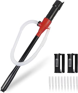 Portable Transfer Pump Battery Operated Electric Siphon Pump for Gas Fuel Diesel Transfer 3.5GPM Flow Oil Extractor - Ideal Gasoline Transfer Pump Easy to Use Hand Fuel Pump