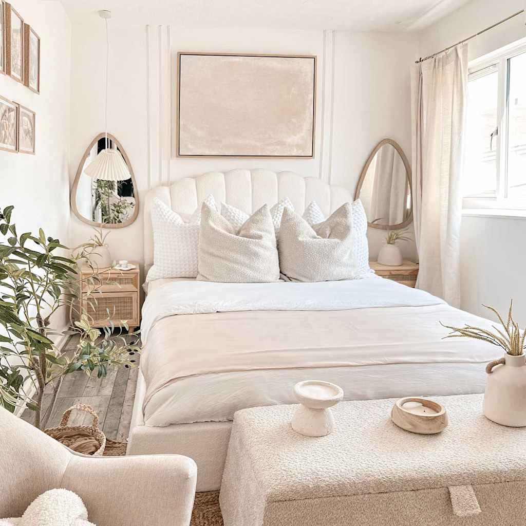 Comodini 2 pezzi, in legno massello marrone, in rattan naturale, 40 x 30 x 50 cm, con cassetto e scomparto, design scandinavo, per camera da letto